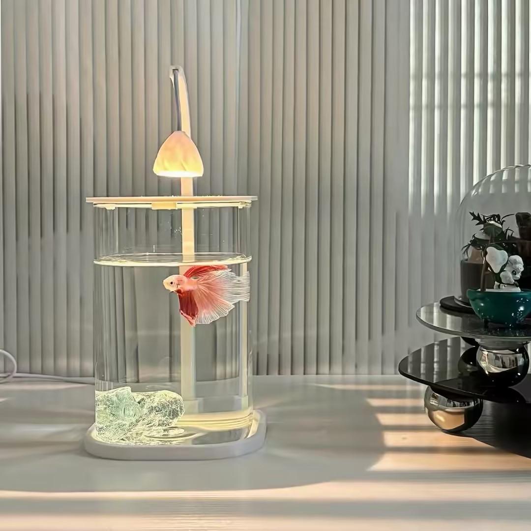 Planted Aquarium Mini - 360° Panoramic Clear Desktop Fish Tank