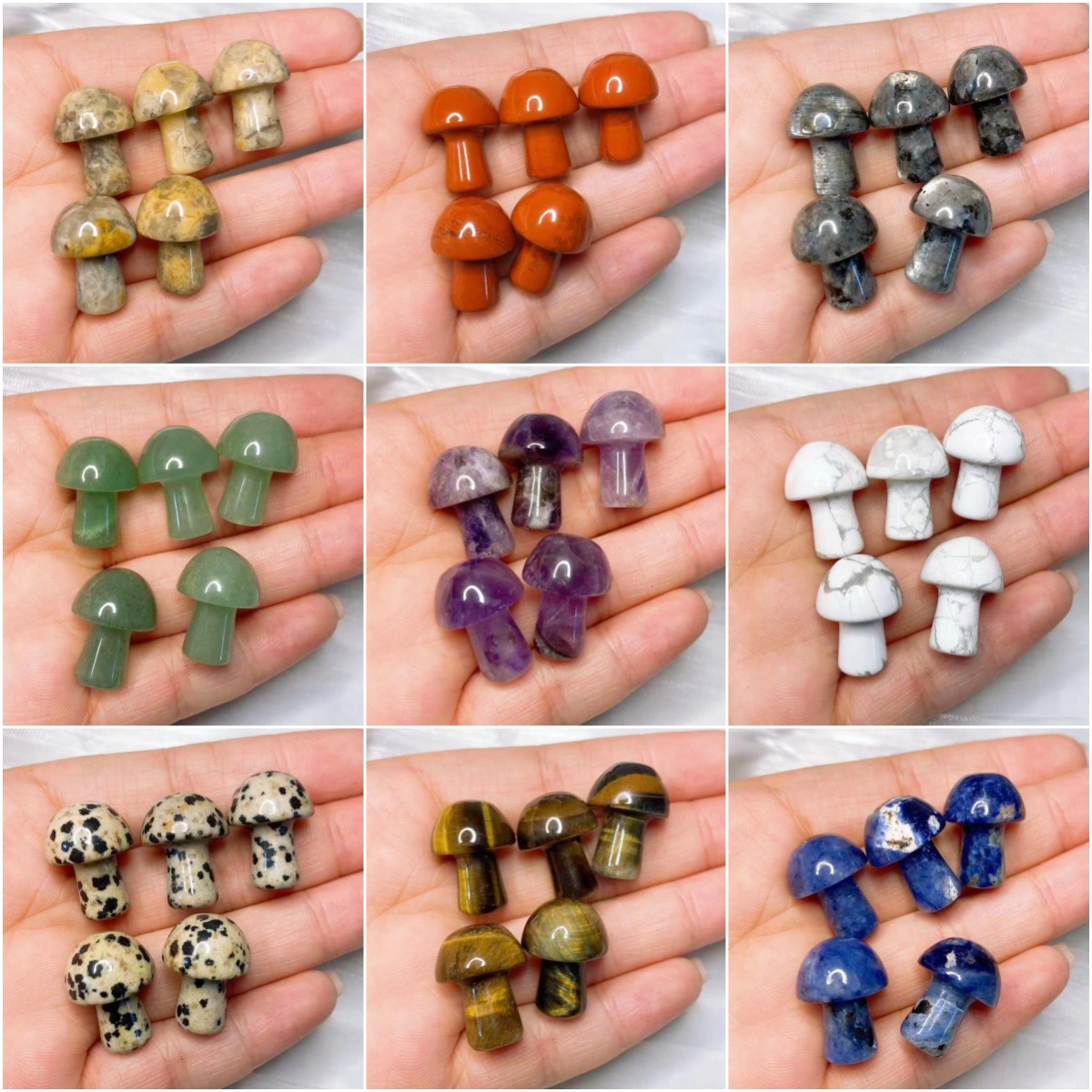 Planted Aquarium Mini - Natural Crystal Mini Mushroom Gem Stone