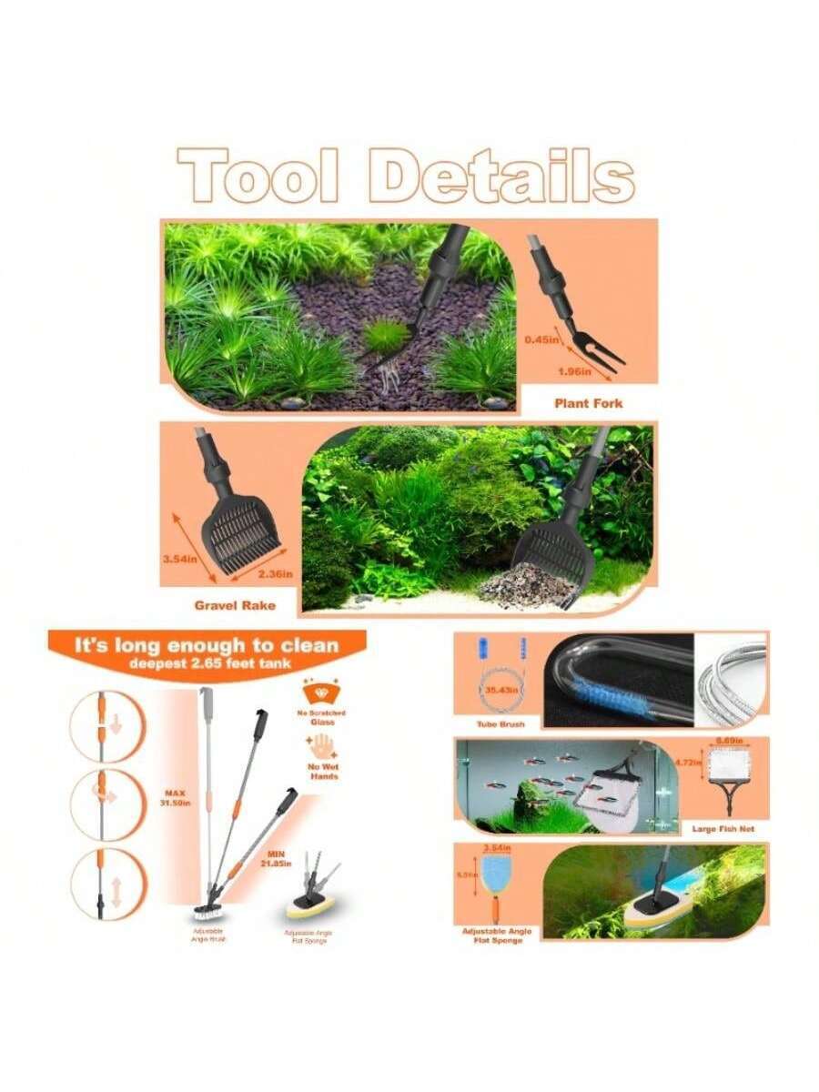 Planted Aquarium With Gravel - - In - 1 Aquarium Cleaning,