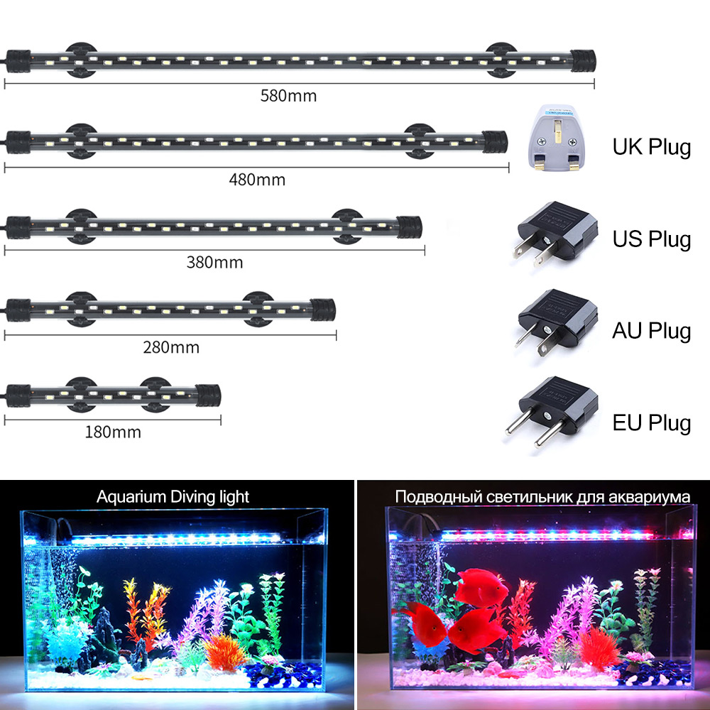 Aquarium Planted Substrate - 90-260V Aquarium Light LED Waterproof Fish