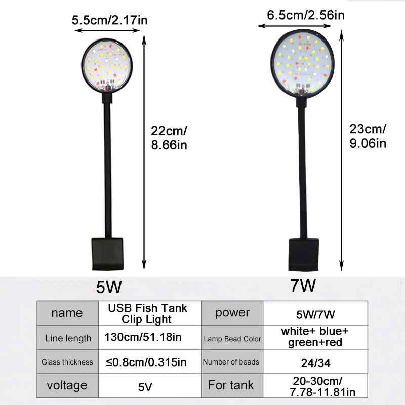 USB Aquarium LED Lamp Fish Tan - Planted Aquarium Mini ulasan dan harga
