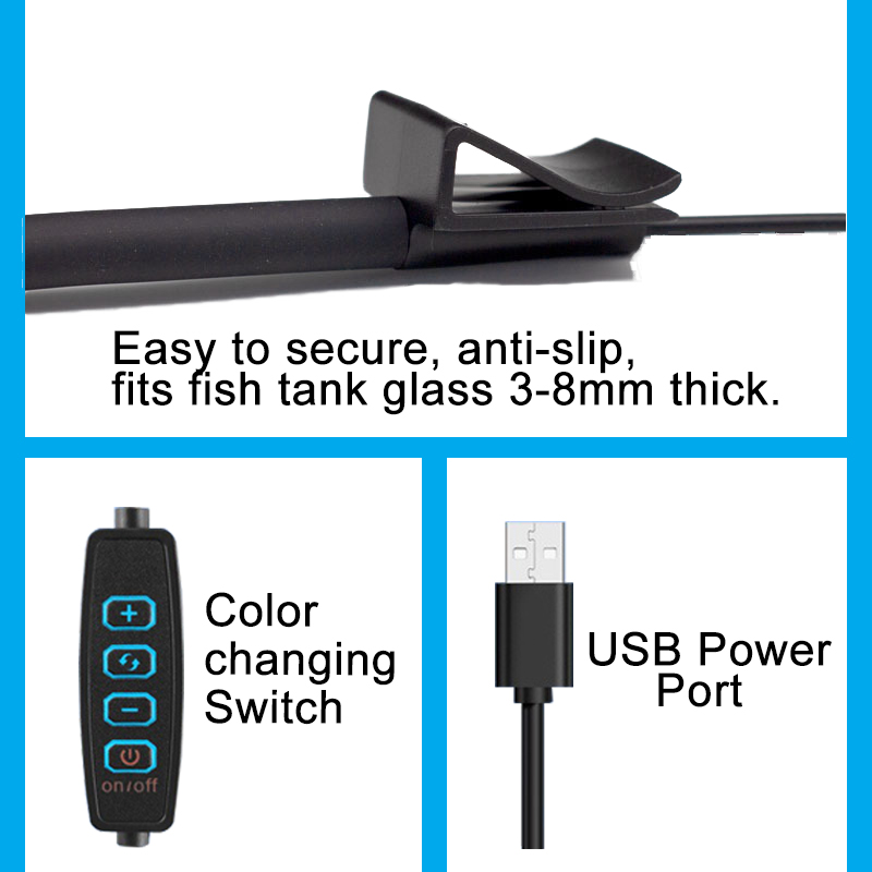 USB Aquarium LED Lamp Fish Tan - Planted Aquarium Mini ulasan dan harga