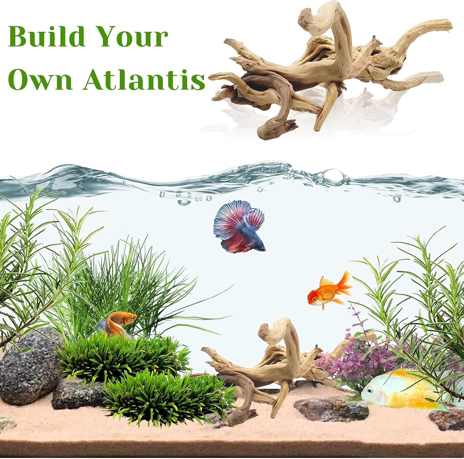 1PC  20-25CM Natural Driftwood - Aquarium Planted Substrate ulasan dan harga