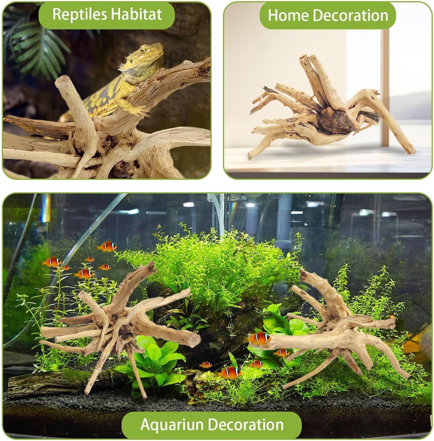 1PC  20-25CM Natural Driftwood - Aquarium Planted Substrate ulasan dan harga