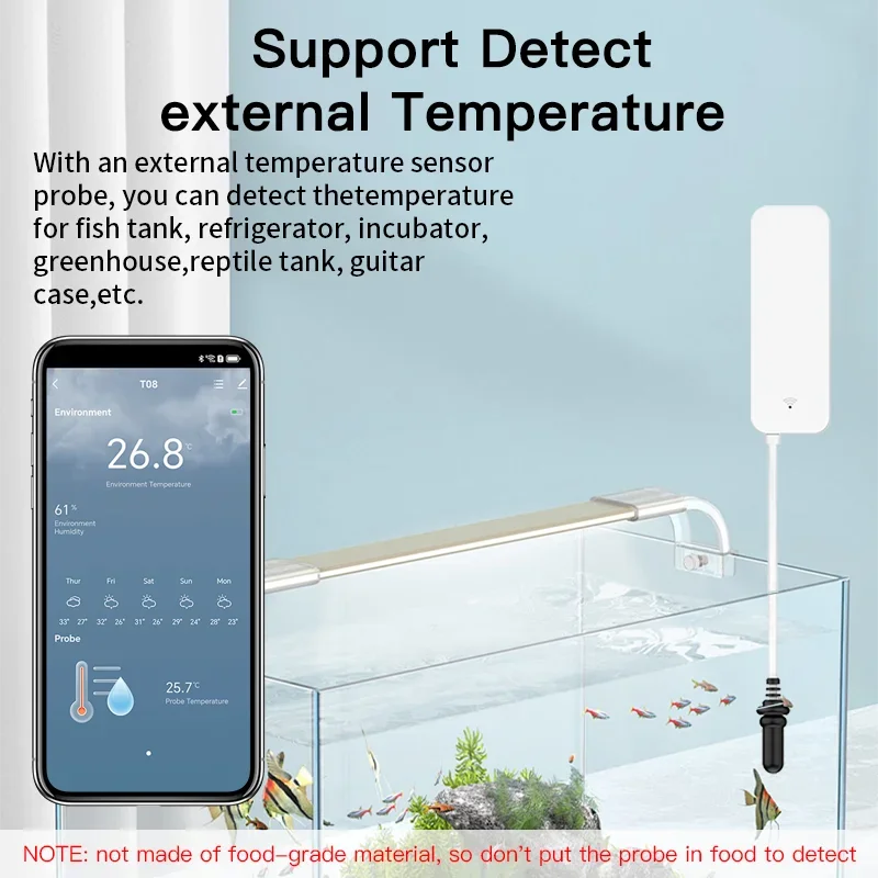 Tuya WiFi Temperature Humidity - Aquarium Plant Original ulasan dan harga