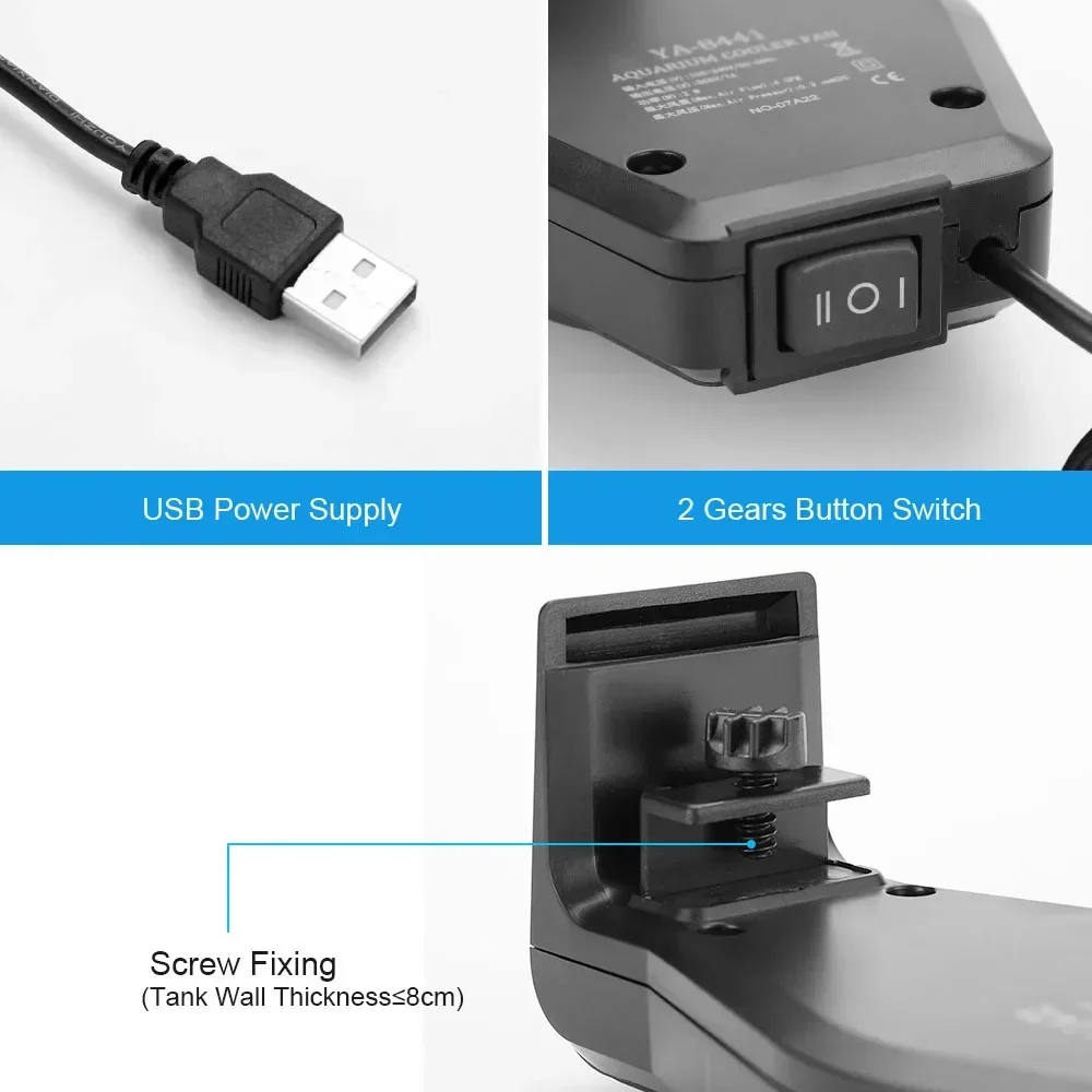 USB Aquarium Cooling Fan with  - Planted Aquarium Mini ulasan dan harga