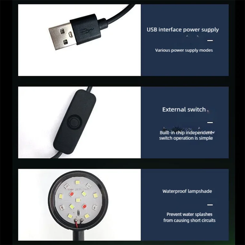 USB LED Fish Tank Clip Lamp Hi - Planted Aquarium Mini ulasan dan harga