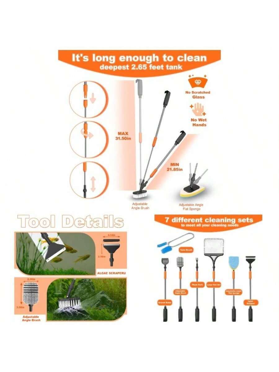 - In - 1 Aquarium Cleaning, Fi - Planted Aquarium With Gravel ulasan dan harga