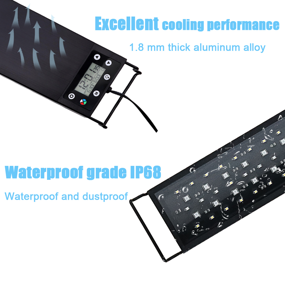 30-60cm Fish Tank 24/7 Full Sp - Aquarium Plant Growth Light ulasan dan harga